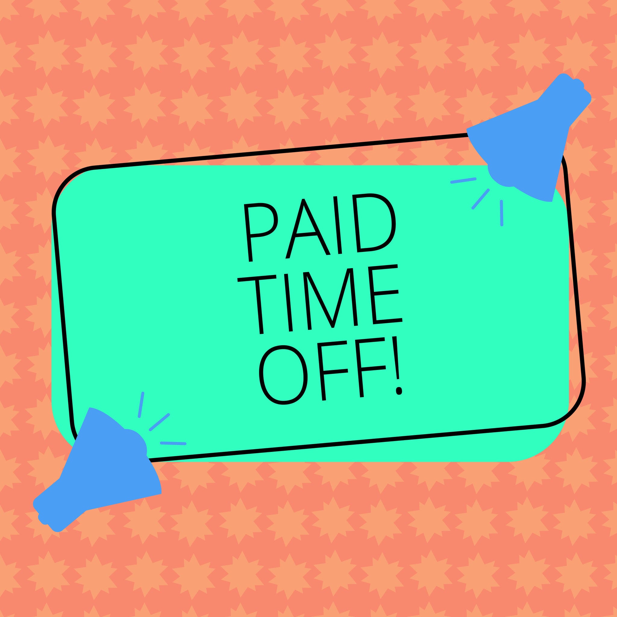 Cartoon note says "paid time off"